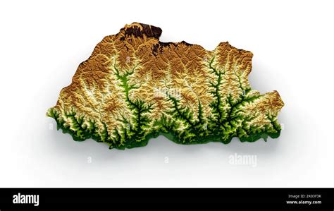 A D Rendering Of The Bhutan Map Geography Cartography And Topology