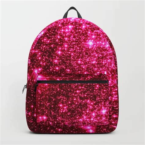 Hot Pink Glitter Galaxy Stars Backpack By Vintageby2sweet Society6