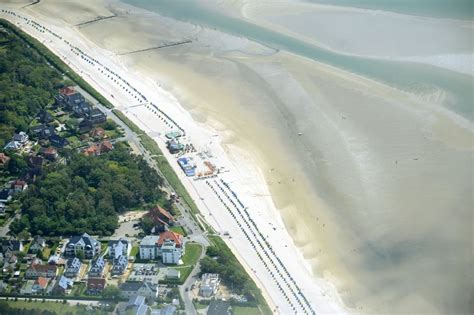 Luftbild Wyk Auf F Hr Sandstrand Landschaft An Der Nordsee Auf Der