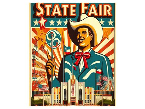 Art Deco Big Tex Texas State Fair Digital Image - Etsy