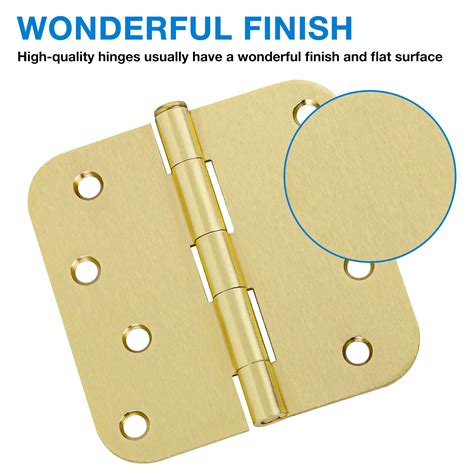 Snapklik.com : 4 Inch Door Hinges Noise-Free 3 Pack Brass Door Hinges