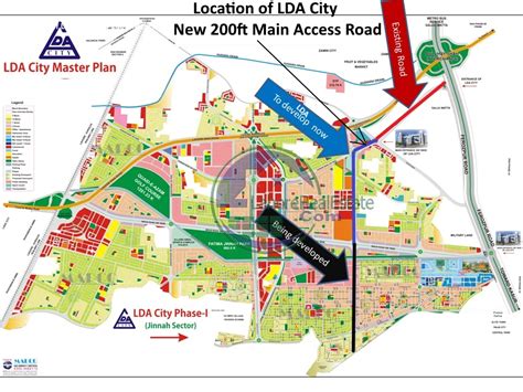 LDA City Lahore Plots for Sale File Rates Update - Location Map