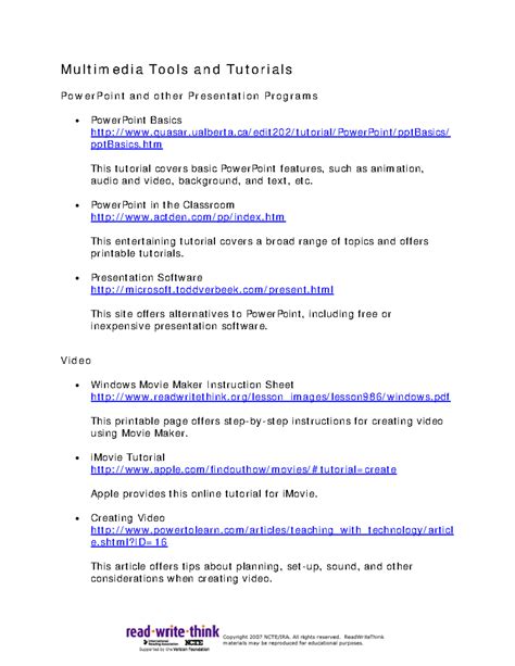 Multimedia Tools Tutorials - Multimedia Tools and Tutorials PowerPoint