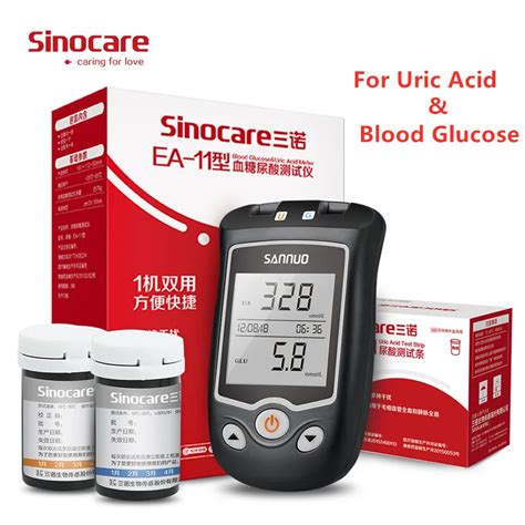 Sinocare Ea Test De Glyc Mie Acide Urique Kit Thropl L Ty