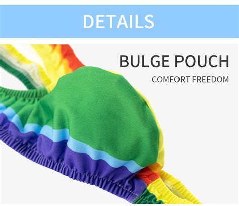 Jumpsuit Rainbow High Elastic Bodysuit Mens Bikini One Piece Thong