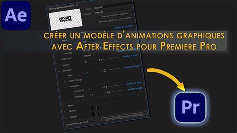 Créer un modèle d animation graphique avec After Effects pour Premiere