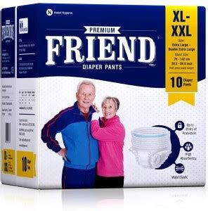 Friend Premium Adult Diaper Pants Extra Large Waist 30 Inch 56 Inch