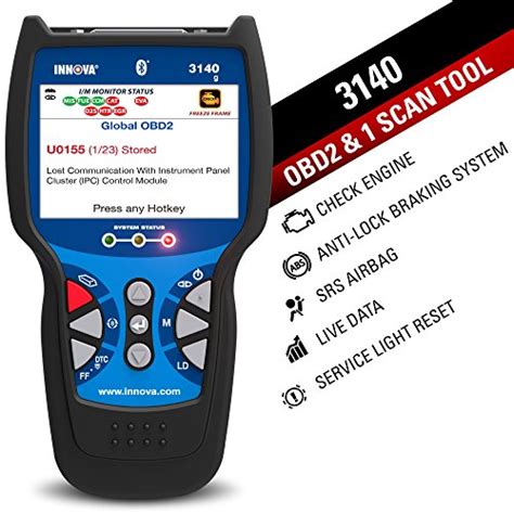 Innova 3140g Obd2 Scanner Car Code Reader With Obd1 Scanning Abs Srs Battery Reset Service