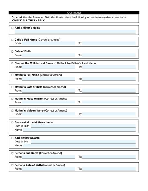 Washington D C Application To Amend Birth Certificate Of A Minor