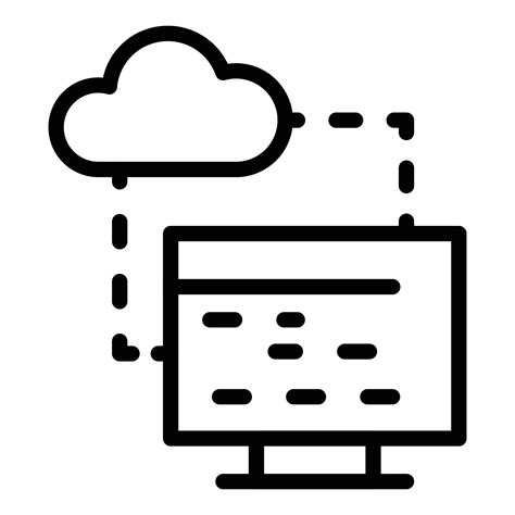 Api Data Cloud Icon Outline Style 15887414 Vector Art At Vecteezy