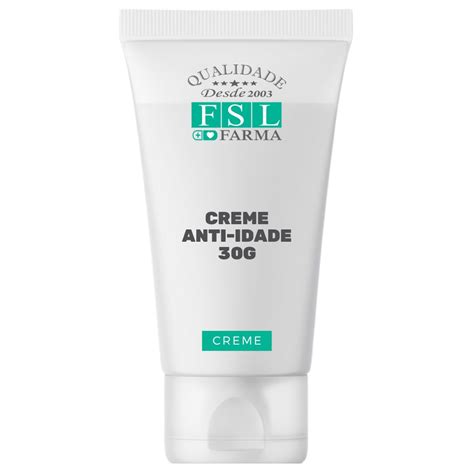 Creme Anti idade Ácido Hialurônico Colágeno Argireline 30g FSL