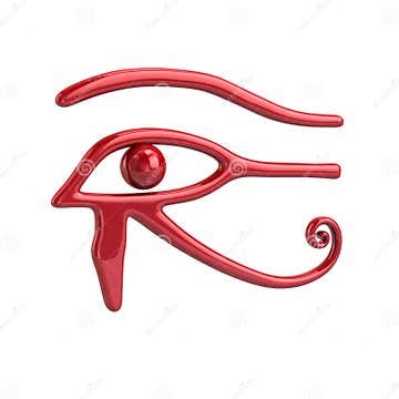 Red Eye of Ra symbol stock illustration. Illustration of pharaoh - 93087375