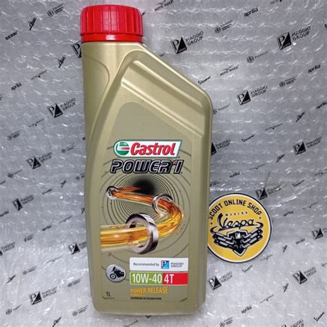 Jual Oli Mesin Vespa Matic Recommended Piaggio Castrol 10w 40 Di Lapak