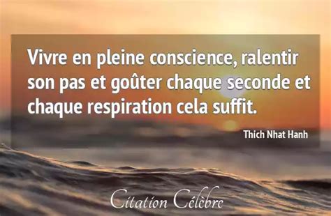 Citation Thich Nhat Hanh Conscience Vivre En Pleine Conscience