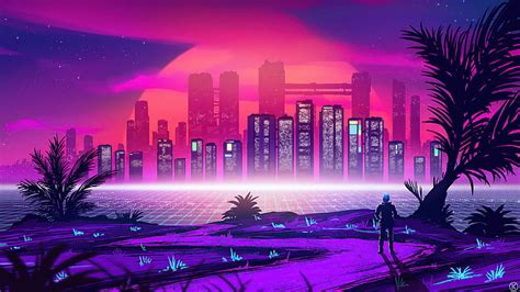 Retro Car To Synthwave City Synthwave Retrowave Vaporwave Artist