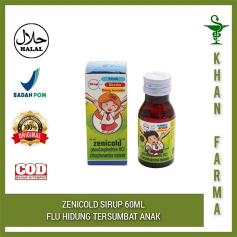 Jual ZENICOLD SIRUP OBAT FLU PILEK HIDUNG TERSUMBAT ANAK DEWASA 60ML