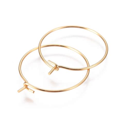 Pcs Vacuum Plating Stainless Steel Hoop Earrings Findings Wine