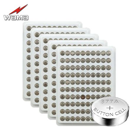 500pcs Pack Wama AG4 Button Cell Coin Batteries LR626 377 SR626SW