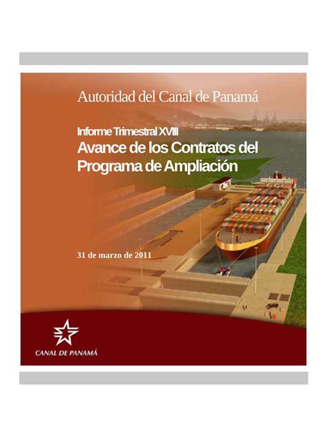 Pdf Autoridad Del Canal De Panamá · Autoridad Del Canal De Panamá