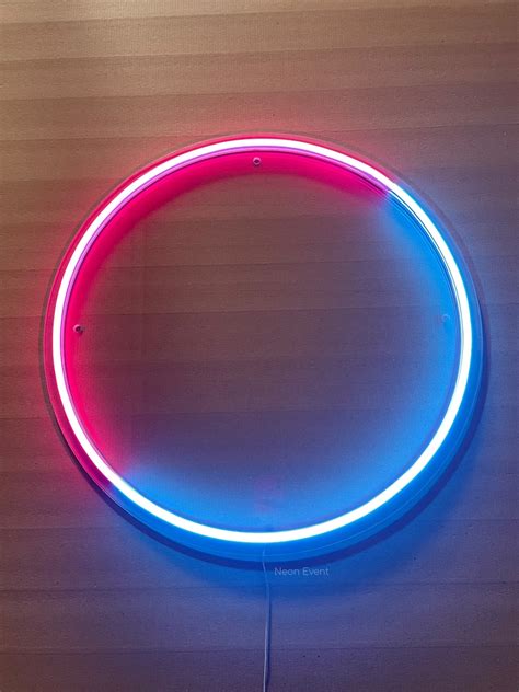 Circle Neon Sign Led Neon Sign Wall Decor Wall Sign Led Etsy