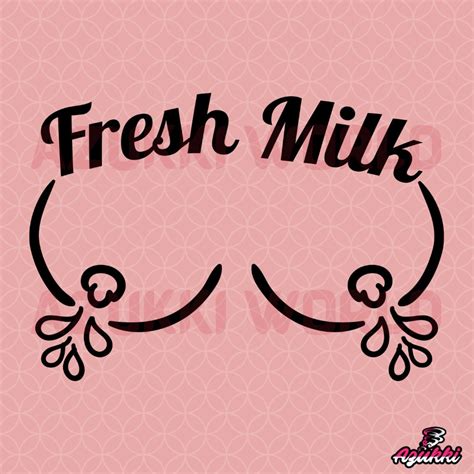 Fresh Milk SVG PNG Boob Designs Milk Graphics Boob Illustration