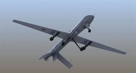 MQ 1 Predator Drone 3D Model 99 Max X Wrl Obj Lwo Dwg Dae