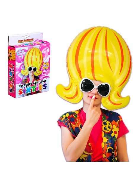 Perruque Gonflable Blonde 60cm