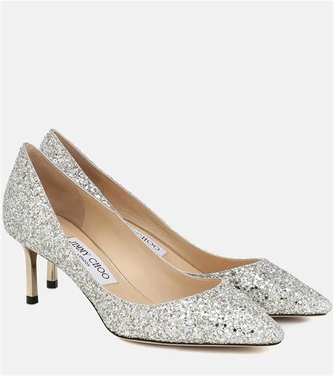 Jimmy Choo Romy Glitter Pumps In Metallic Lyst