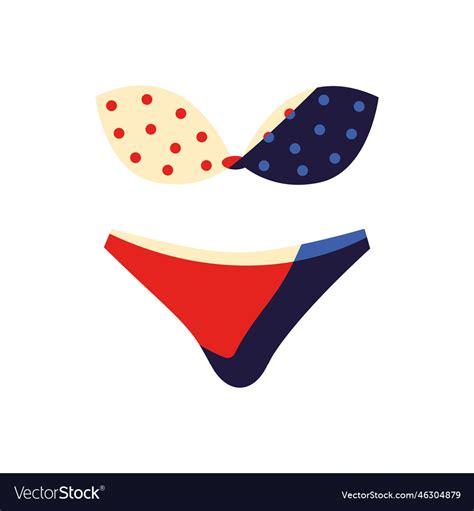 Bikini Isolated Icon Royalty Free Vector Image
