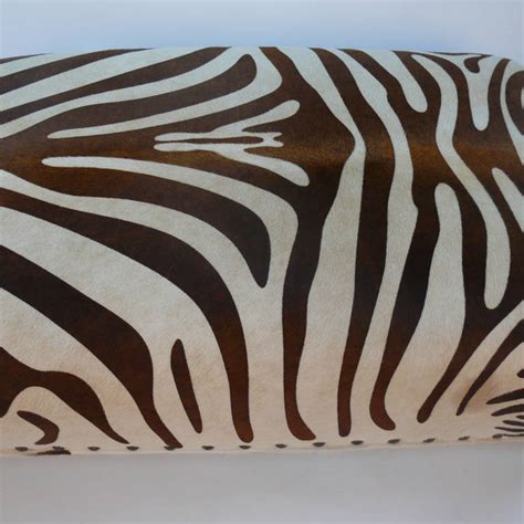 Cowhide Ottoman In Zebra Print At 1stDibs