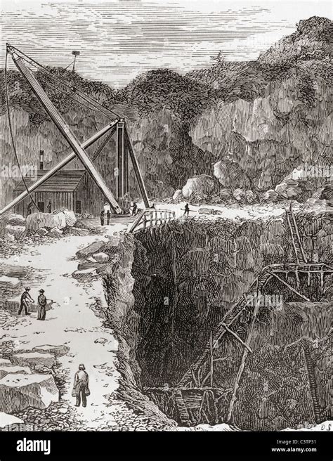 The Rubislaw Granite Quarry Aberdeen Scotland In The Late 19th