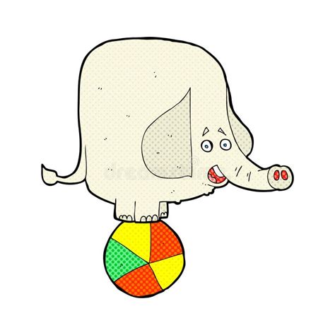 Elefante Cômico Do Circo Dos Desenhos Animados Ilustração Stock