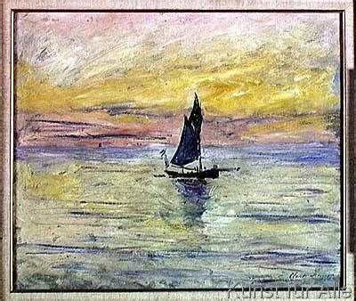 Claude Monet The Sailing Boat Evening Effect 1885 Art Print Framed