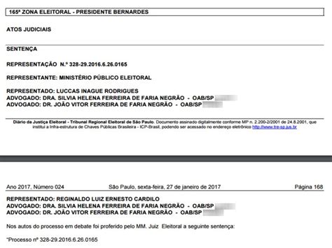 G Justi A Eleitoral Publica Senten A Que Cassou Prefeito E Vice Em