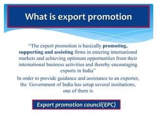 Export Promotion Council Of India Ppt