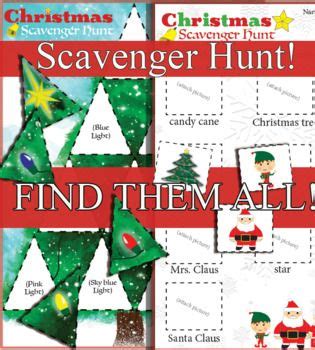 Christmas Scavenger Hunt Activity Printable Christmas Games Hidden