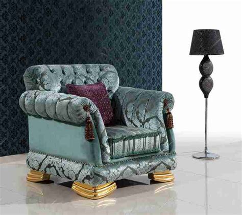 Luxury royal blue sofa set 0254