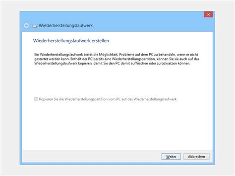 Notfall Daten Träger für Windows 8 1 anlegen schieb de