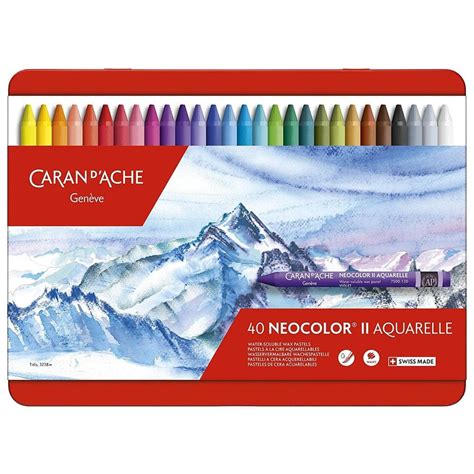 Caran D Ache Neocolour Ii Water Soluble Wax Pastels Set Art