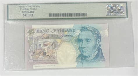 Great Britain Bank Of England 5 Pounds 1990 1999 2002 Very Choice New