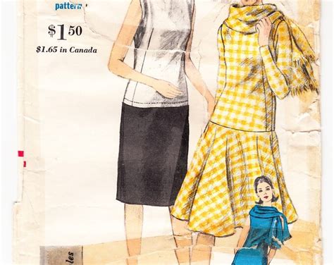 Vintage 1964 Vogue 6073 Sewing Pattern Misses One Piece Etsy