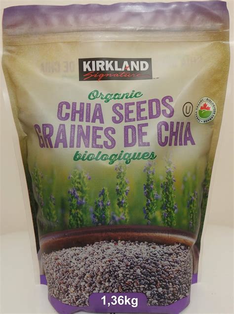 Kirkland Signature Organic Chia Seeds Premium Gluten Gmo Free