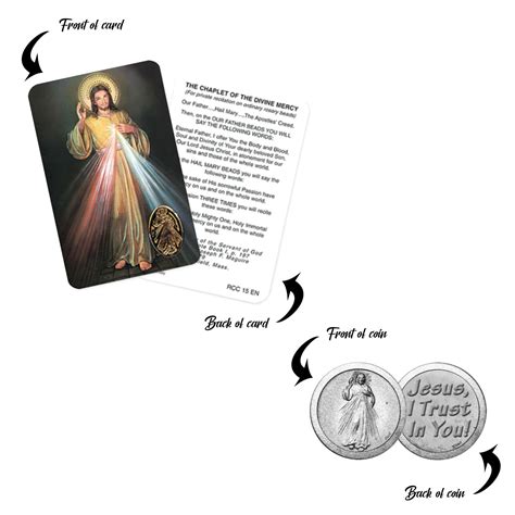 Buy Divine Mercy Chaplet With Embossed Medal Jesus Christ Coin The