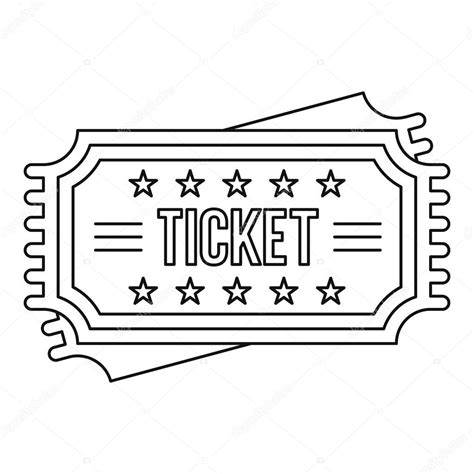 Movie Ticket Coloring Page Ticket De Cine Para Colorear Hd Png Images