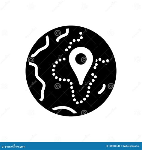 Black Solid Icon For Zone Area And Sector Stock Vector Illustration