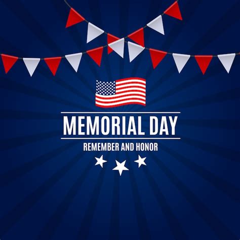 Premium Vector Memorial Day Template