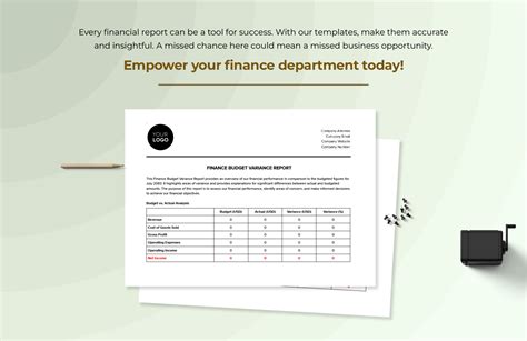 Finance Budget Variance Report Template in Word, PDF, Google Docs ...