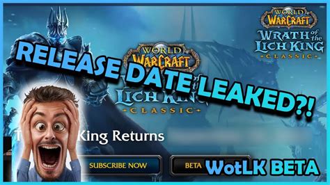 Wotlk Release Date Got Leaked By Accident Wotlk Beta Daily