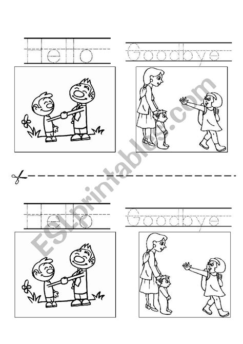 TRACE greeting and farewell - ESL worksheet by eLara