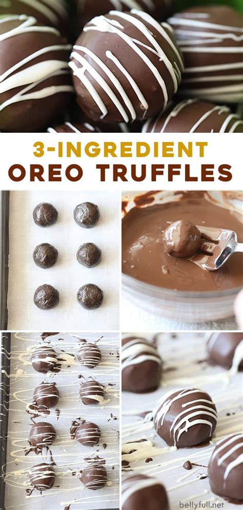 Easy Oreo Truffles Recipe {only 3 Ingredients } Belly Full